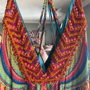 Hale Bob beaded maxi dress